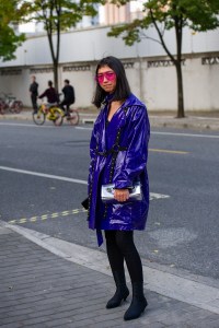 Street Style at Shanghai Fashion Week Spring 2019.