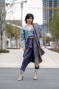 Street Style at Shanghai Fashion Week Spring 2019.