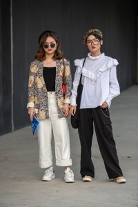 Street Style at Shanghai Fashion Week Spring 2019.
