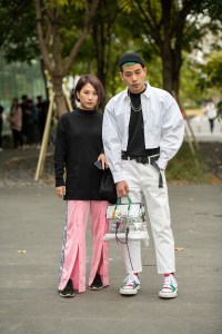 Street Style at Shanghai Fashion Week Spring 2019.
