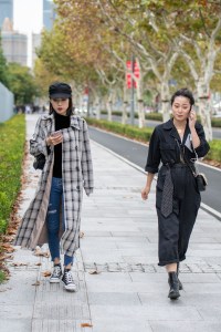Street Style at Shanghai Fashion Week Spring 2019.
