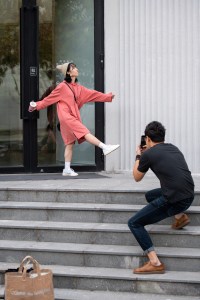 Street Style at Shanghai Fashion Week Spring 2019.
