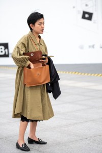 Street Style at Shanghai Fashion Week Spring 2019.