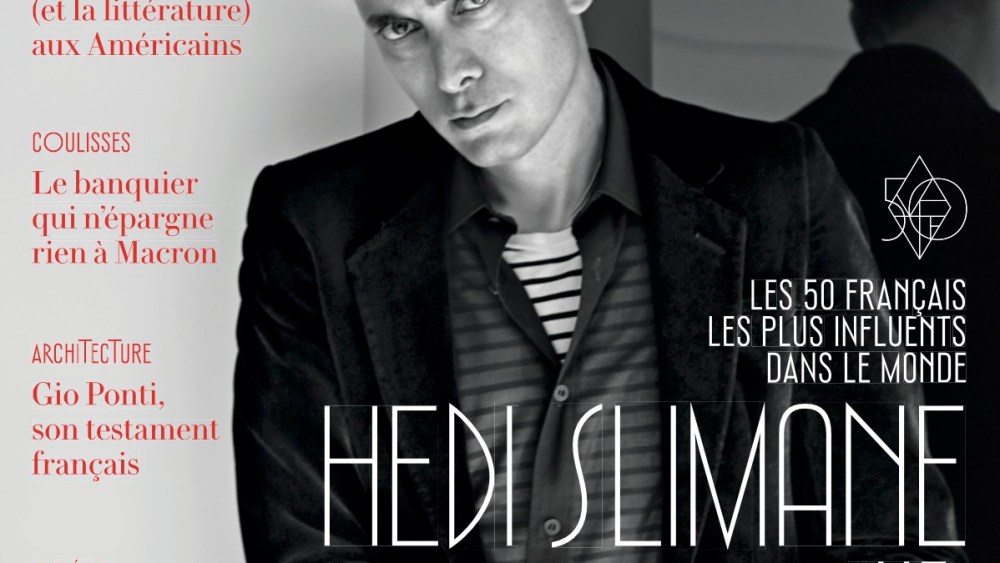 Hedi Slimane on the cover of the december issue of Vanity Fair France