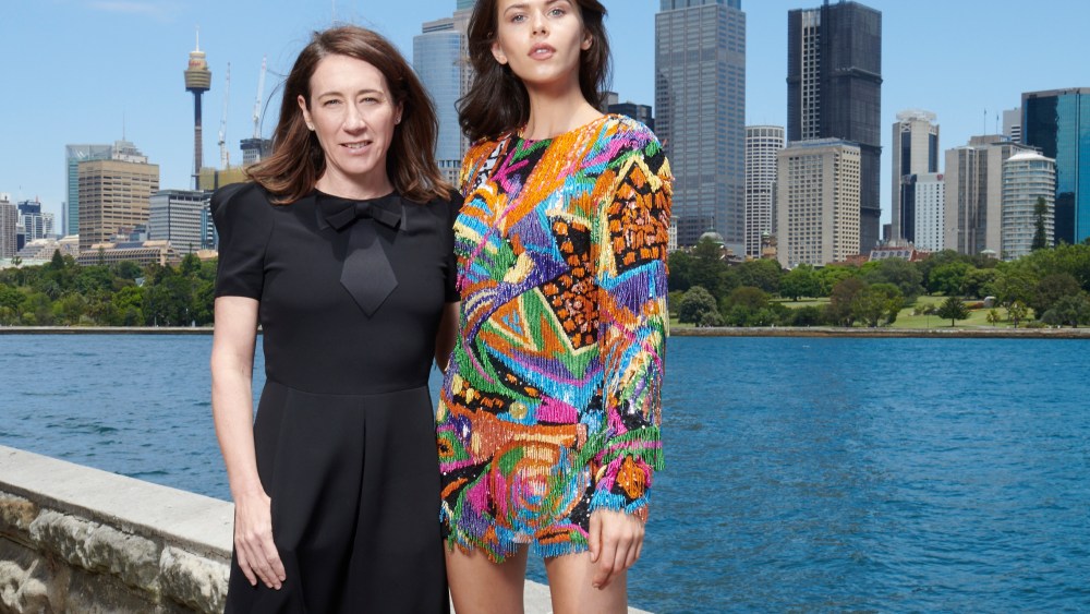 Vogue Australia editor-in-chief Edwina McCann with model Georgia Fowler