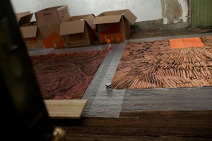 Inside Carmen Argote's studio.