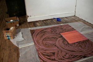 Inside Carmen Argote's studio.