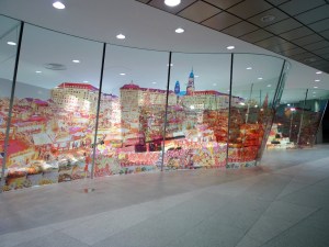The window of the Comme des Garcons store in Tokyo's Aoyama district.