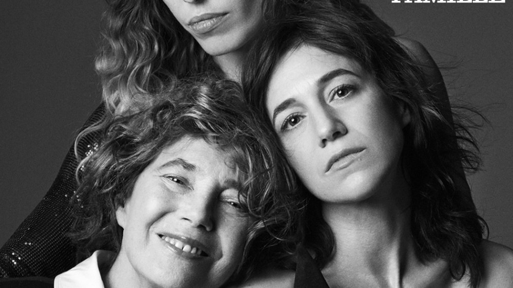 Jane Birkin, Charlotte Gainsbourg and Lou Doillon on the cover of Vogue Paris December 2018