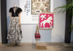 The Toile de Jouy filled Dior pop up shop.