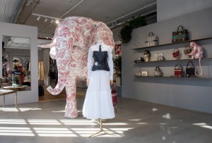 The Toile de Jouy filled Dior pop up shop.