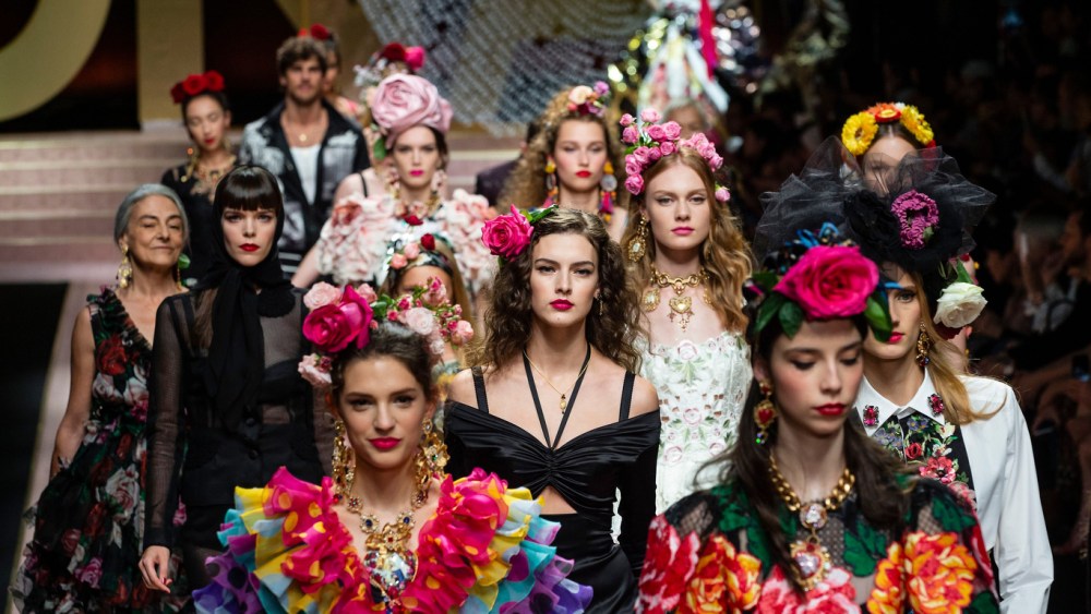 Models on the catwalkDolce & Gabbana show, Runway, Spring Summer 2019, Milan Fashion Week, Italy - 23 Sep 2018