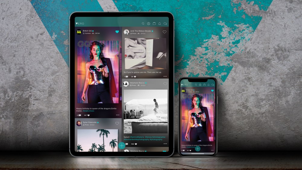 Vero's iPad version and iPhone app