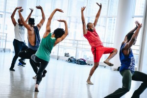 Dancers in rehearsal for “Juba.”