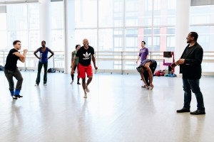 Dancers in rehearsal for “Juba.”