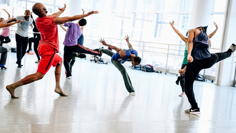 Dancers in rehearsal for “Juba.”