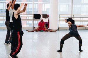 Dancers in rehearsal for “Juba.”