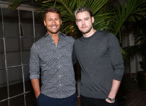 Glen Powell and Chord Overstreet