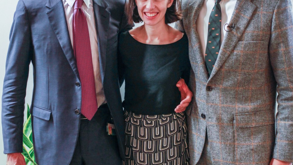Jean -Yves Fillion (left), Rebecca van Bergen, Founder and Executive Director of Nest (middle), Jim Brett (right)