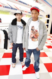 Nigo and Pharrell Williams attend their Billionaire Boys Club & Ice Cream Shop preview in New York City, 2007.