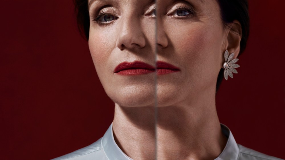 Portrait of Kristin Scott Thomas - Burberry Festive Campaign 2018