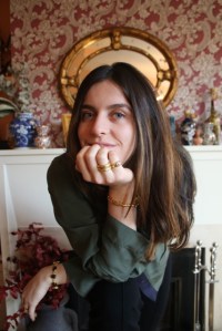 Jean Prounis in her designs.