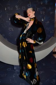 Erin O'Connor at the 'Zodiac Party' celebrating the launch of Claridge's 'The Tree of Love' Christmas Tree