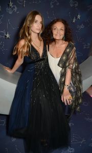 Talita von Furstenberg and Diane von Furstenberg at the 'Zodiac Party' celebrating the launch of Claridge's 'The Tree of Love' Christmas Tree