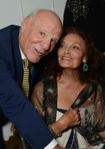 Barry Diller and Diane von Furstenberg attended the 'Zodiac Party' celebrating the launch of Claridge's 'The Tree of Love' Christmas Tree