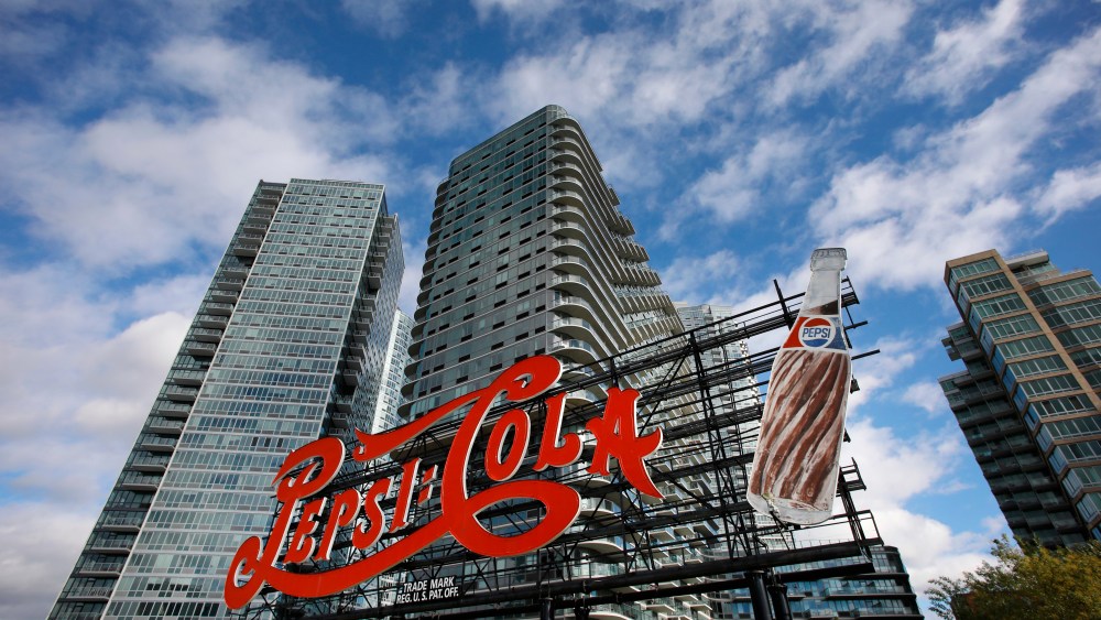A landmarked PepsiCola sign stands in Long Island City near the site for a proposed Amazon headquarters in the Queens borough of New York, . The sign previously was part of a former bottling plant nearby. City and state officials promised at least $2.8 billion in tax credits and grants to lure Amazon to Queens, where it would occupy a new campus built around a formerly industrial boat basinAmazon HQ , New York, USA - 16 Nov 2018