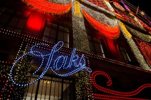 Saks Fifth Avenue's flagship holiday display in New York.