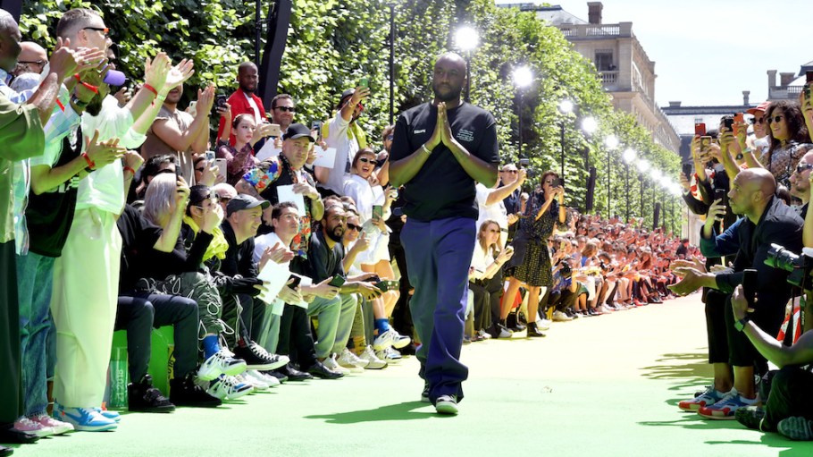 Virgil Abloh on the Louis Vuitton catwalk.
