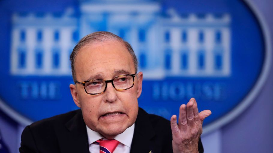 National Economic Council Director Larry Kudlow speaks to reporters during the daily press briefing at the White House