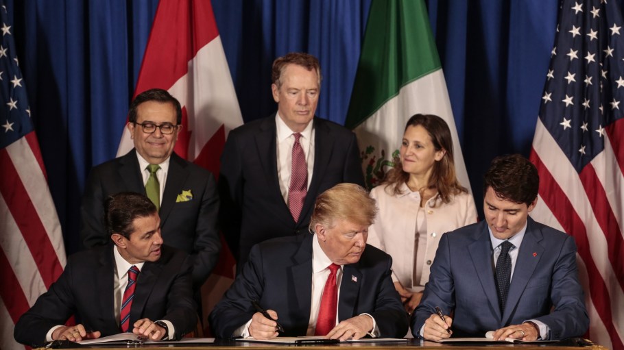 signing of the USMCA trade agreement