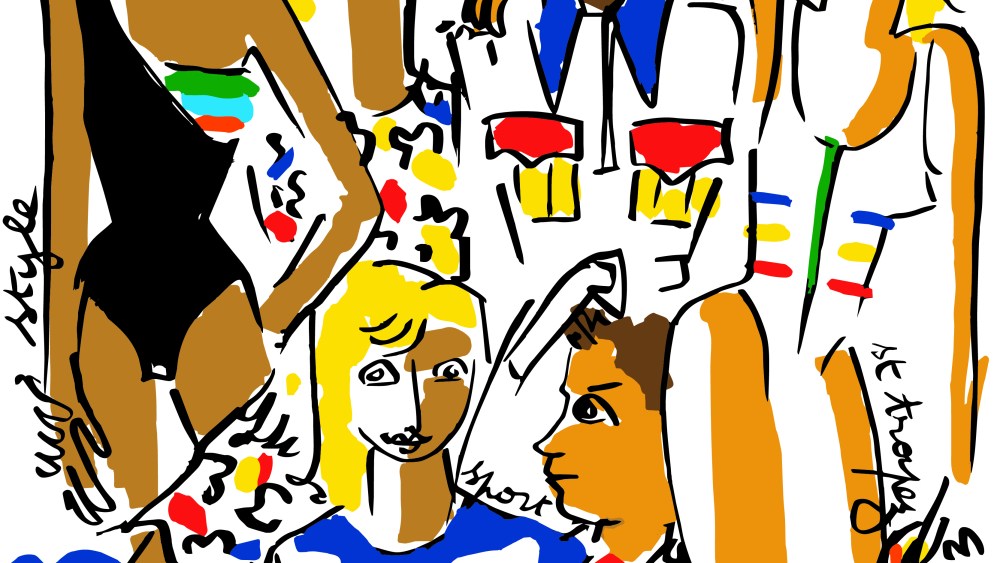 An illustration by Jean-Charles de Castelbajac for the capsule.