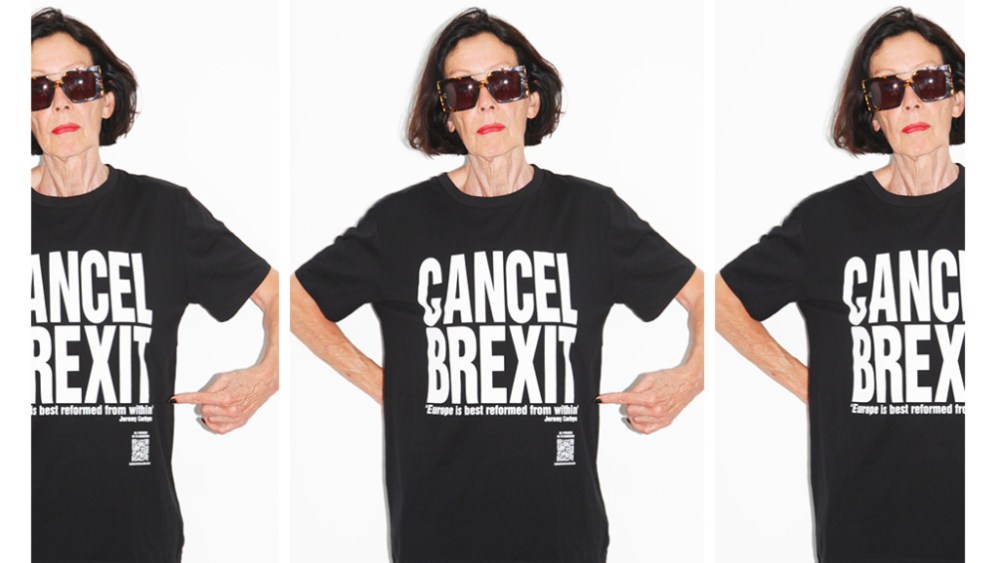 The designer famous for her slogan T-shirts hasn't stopped fighting for the environment, among other causes