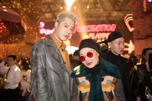 December 8, 2018, Shanghai, China - (L-R): Nick Chou and Billie Wang at Coach Lights Up Shanghai.