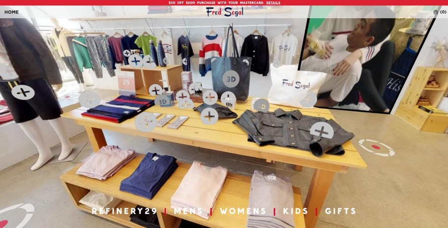 The high-end retailer is launching its new immersive e-comm shopping experience at the 29Rooms pop-up in Los Angeles.