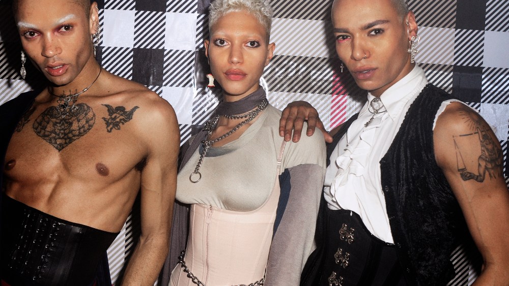 Guests at the Vivienne Westwood & Burberry collaboration launch party