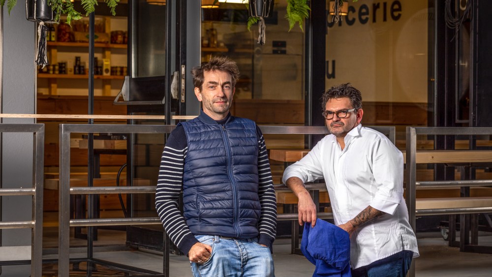 Denis Legat and chef Stéphane Jégo at Ground Control des Champs