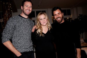 Amy Schumer, Justin Theroux, and Armie Hammer