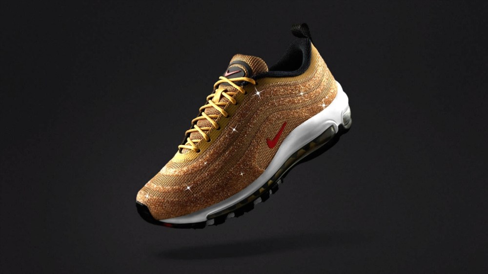 Nike’s "Metallic Gold" Air Max 97 LX Sports 55,000 Swarovski Crystals