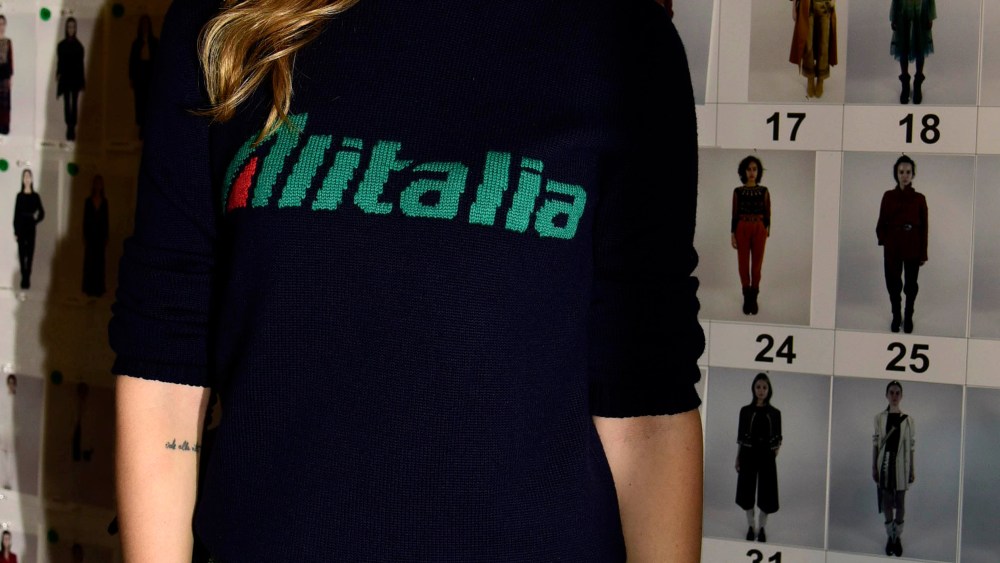 Chiara FerragniAlberta Ferretti show, Milan Men's Fashion Week, Milan, Italy - 15 Jun 2018WEARING ALITALIA