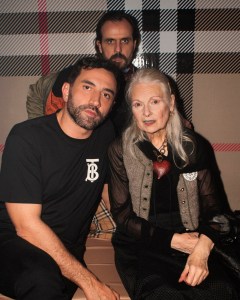 Riccardo Tisci, Vivienne Westwood and Andreas Kronthaler at the launch of the Vivienne Westwood & Burberry collaboration launch party