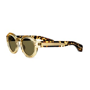 Round Frame Clear Tortoise Side view