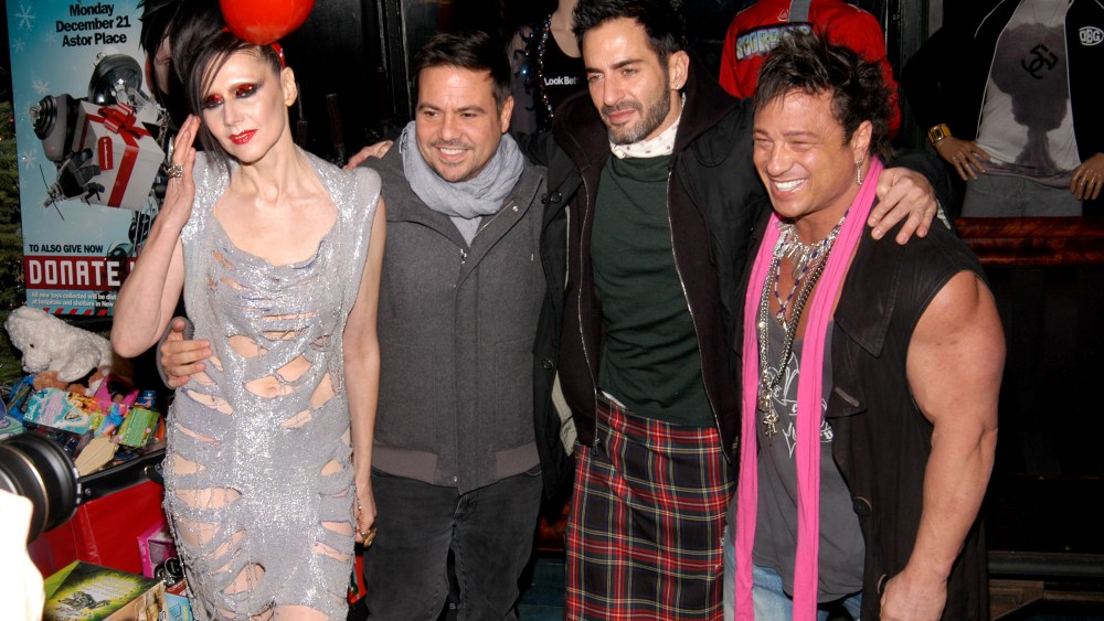 Susanne Bartsch, Narciso Rodriguez, Marc Jacobs, David Barton==DAVID BARTON GYM's TOY DRIVE For Kids At Hospitals And Shelters In New York==David Barton Gym, Astor Place, NYC==December 21, 2009==©Patrick McMullan==Photo- JP PULLOS/PatrickMcMullan.com====