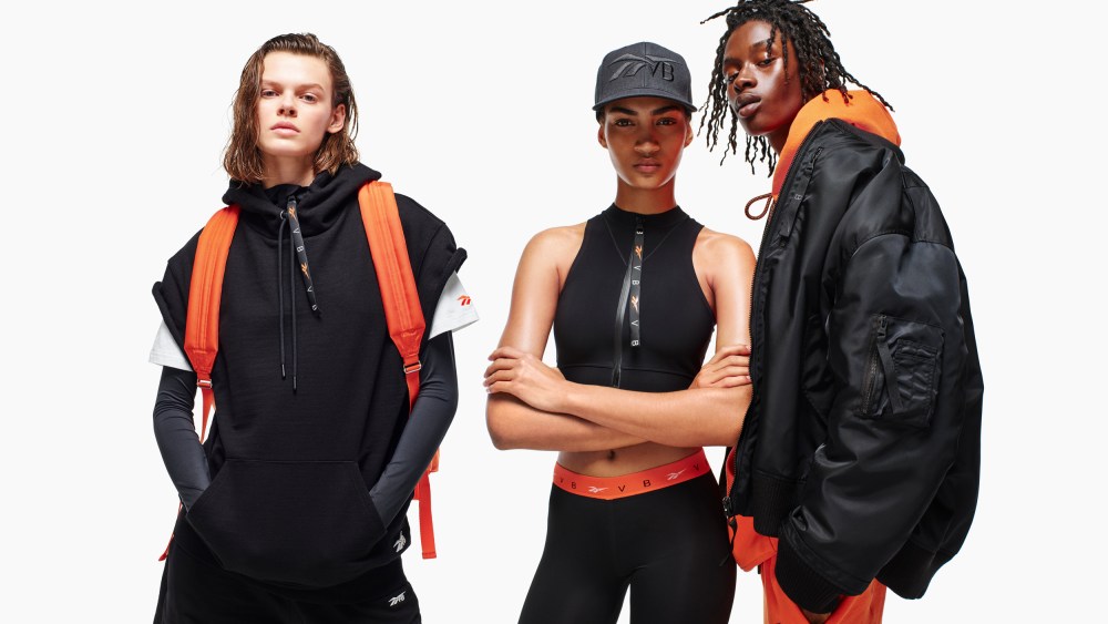 Designs by Victoria Beckham for her collaboration with Reebok.