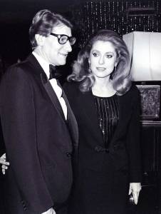 Yves Saint Laurent and Catherine Deneuve