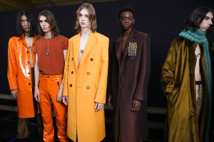 Backstage at Acne Studios  Men’s Fall 2019