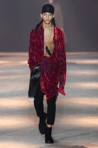 Model on the catwalk